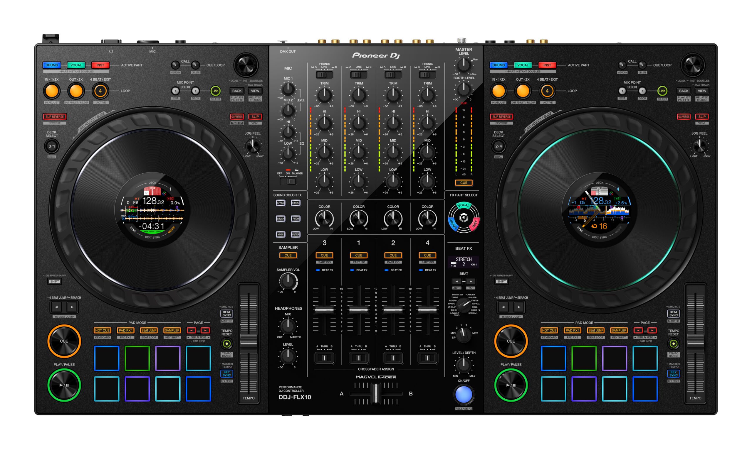Pioneer DJ DDJ-400, Controlador portátil de 2 canales para DJ, Color negro  : : Instrumentos musicales