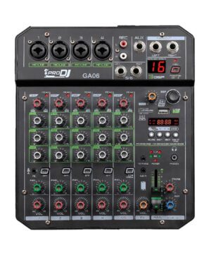 Mezclador GA06 PRO DJ compacto transmisiones