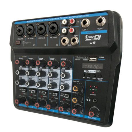 Mezclador análogo U6 PRO DJ 4 canales