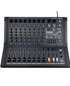 Mezclador profesional PRO DJ MD8S 8 canales con efectos, USB y Bluetooth