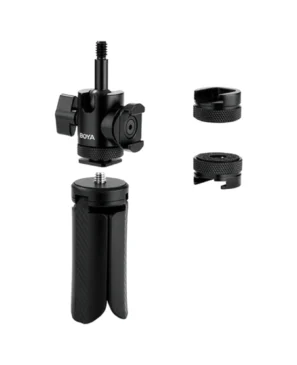 SOPORTE DE ESCRITORIO BOYA DESKTOP STAND MINI TRIPODE PLEGABLE 1/4” PARA MICRÓFONOS