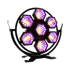 LUZ RETRO RING 7+ PRO DJ LIGHTING RGB 200W EFECTO HEXAGONAL DMX