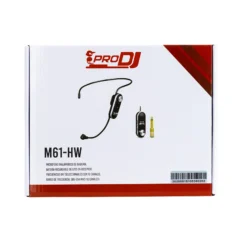 Microfono Inalambrico Diadema UHF PRO DJ M61 HW 10 Canales Recargable USB C