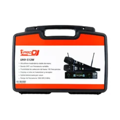 Micrófono Inalámbrico Doble UHV-512M PRO DJ | UHF 100 Frecuencias